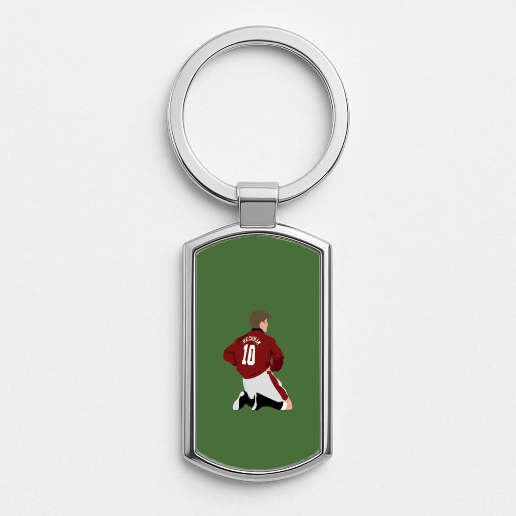 Beckham Silver Metal Keyring