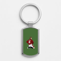 Beckham Silver Metal Keyring