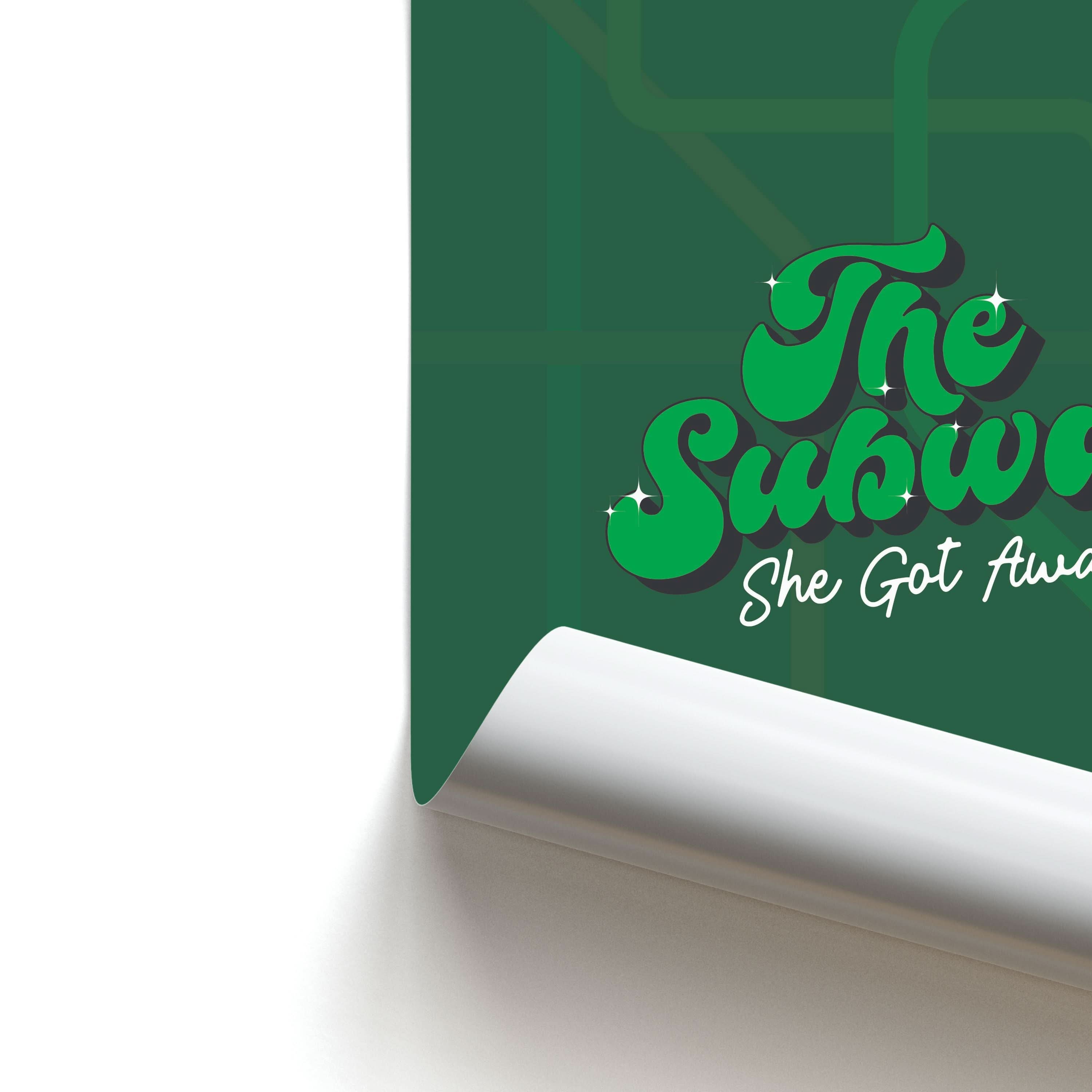 Subway Green Poster