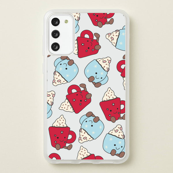Christmas Drinks Plushies Pattern Galaxy A41 Case