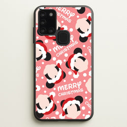 Merry Christmas Cartoon Mouse Pattern Galaxy A21s Case