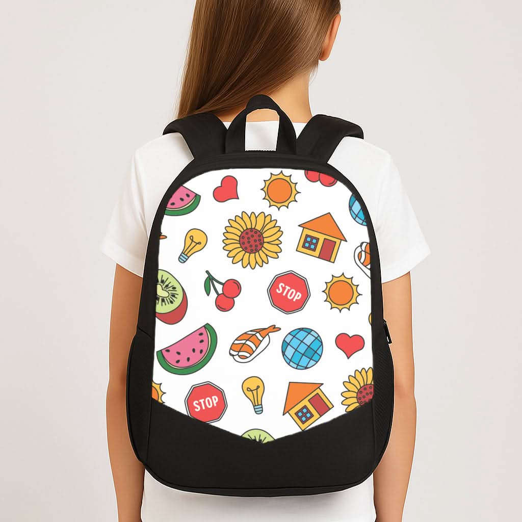 Harry Stickers Pattern School Bag