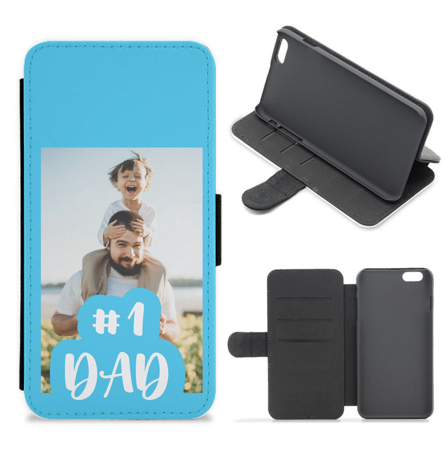 Hashtag 1 Dad - Personalised Father's Day Flip / Wallet Phone Case
