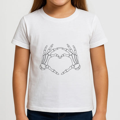 Skeleton Heart Girls T-Shirt