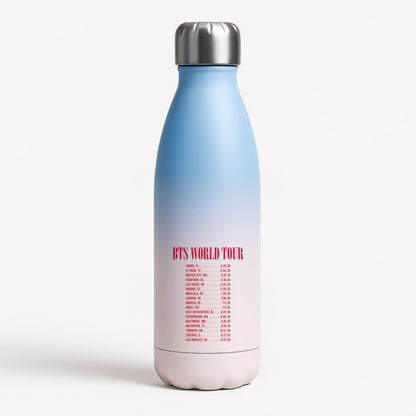 K-Pop Band World Tour List 2026 Blue Water Bottle