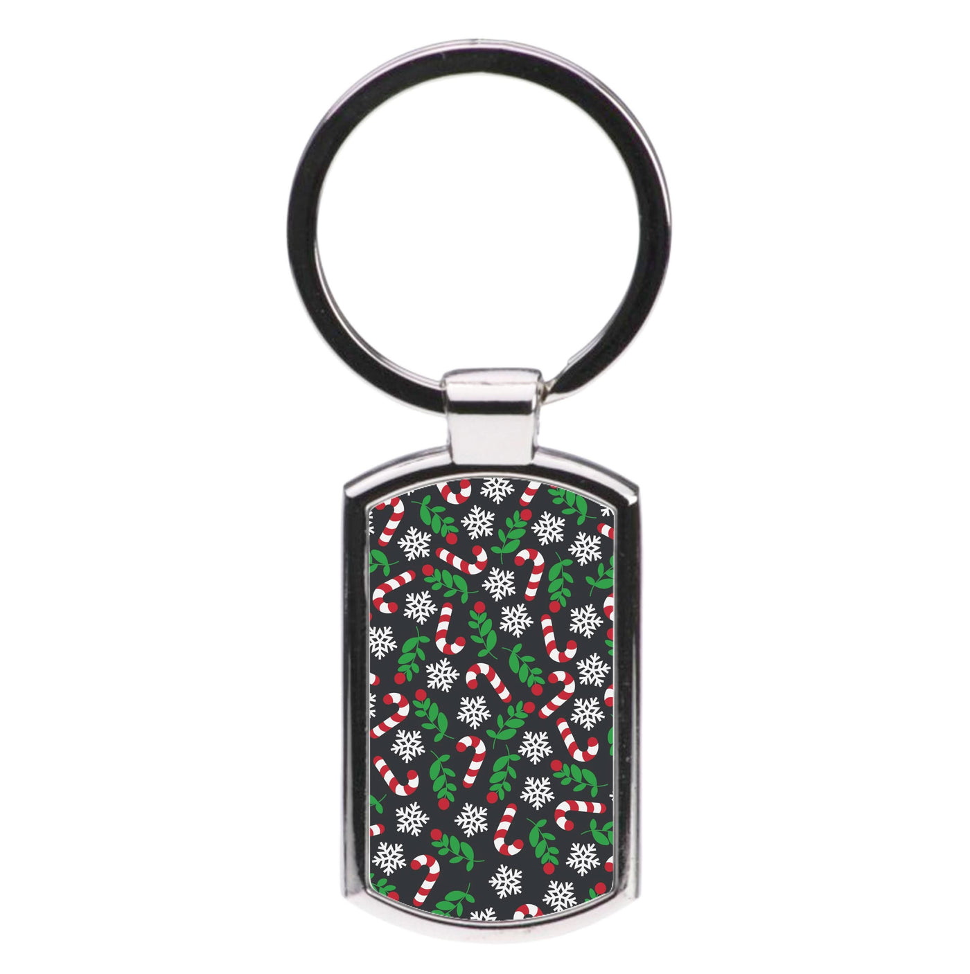 Snow Black Pattern Luxury Keyring