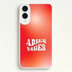 Aries Vibes Gradient Zodiac Galaxy S25 Edge Case