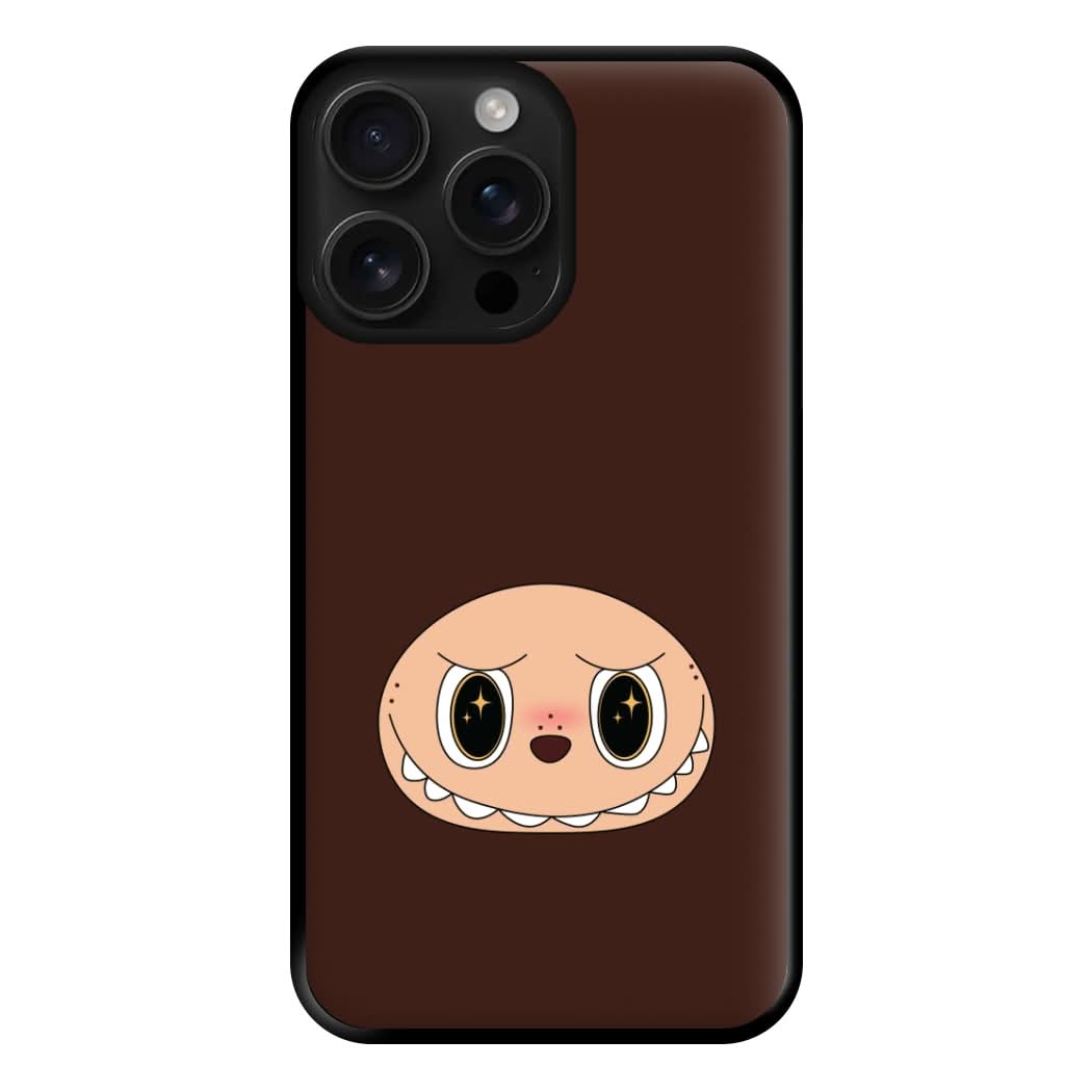 Cute Brown Monster Face Phone Case for Apple iPhone, Samsung Galaxy, Huawei and Google Pixel