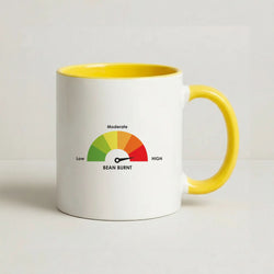 Burnt Bean Guage Yellow Mug