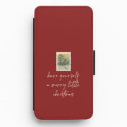 A Merry Little Christmas Stamp Flip / Wallet Phone Case 1