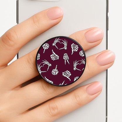 Skeleton Hands Pattern Phone Grip