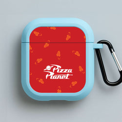 Pizza Planet Pattern  Blue AirPods Case