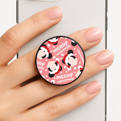 Merry Christmas Cartoon Mouse Pattern Phone Grip