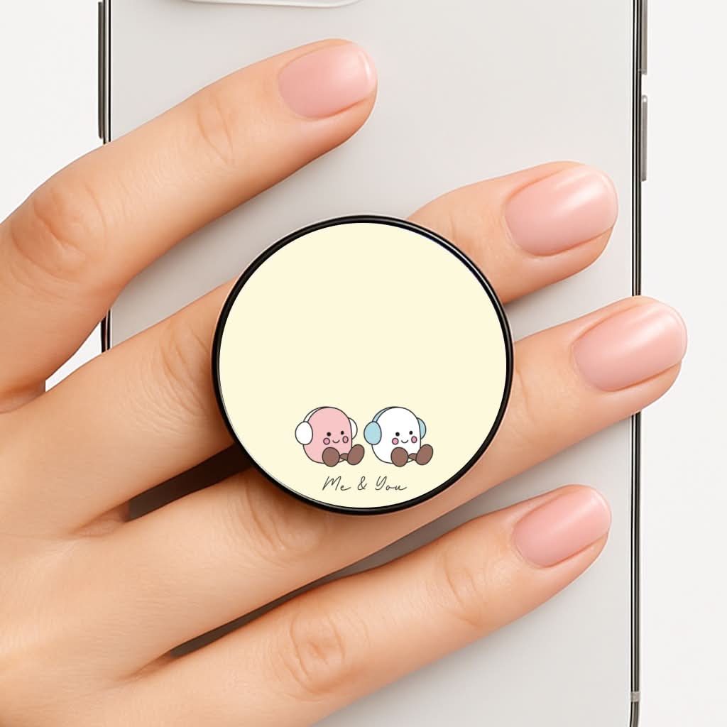Cute Christmas Marshmellow Plushies Phone Grip