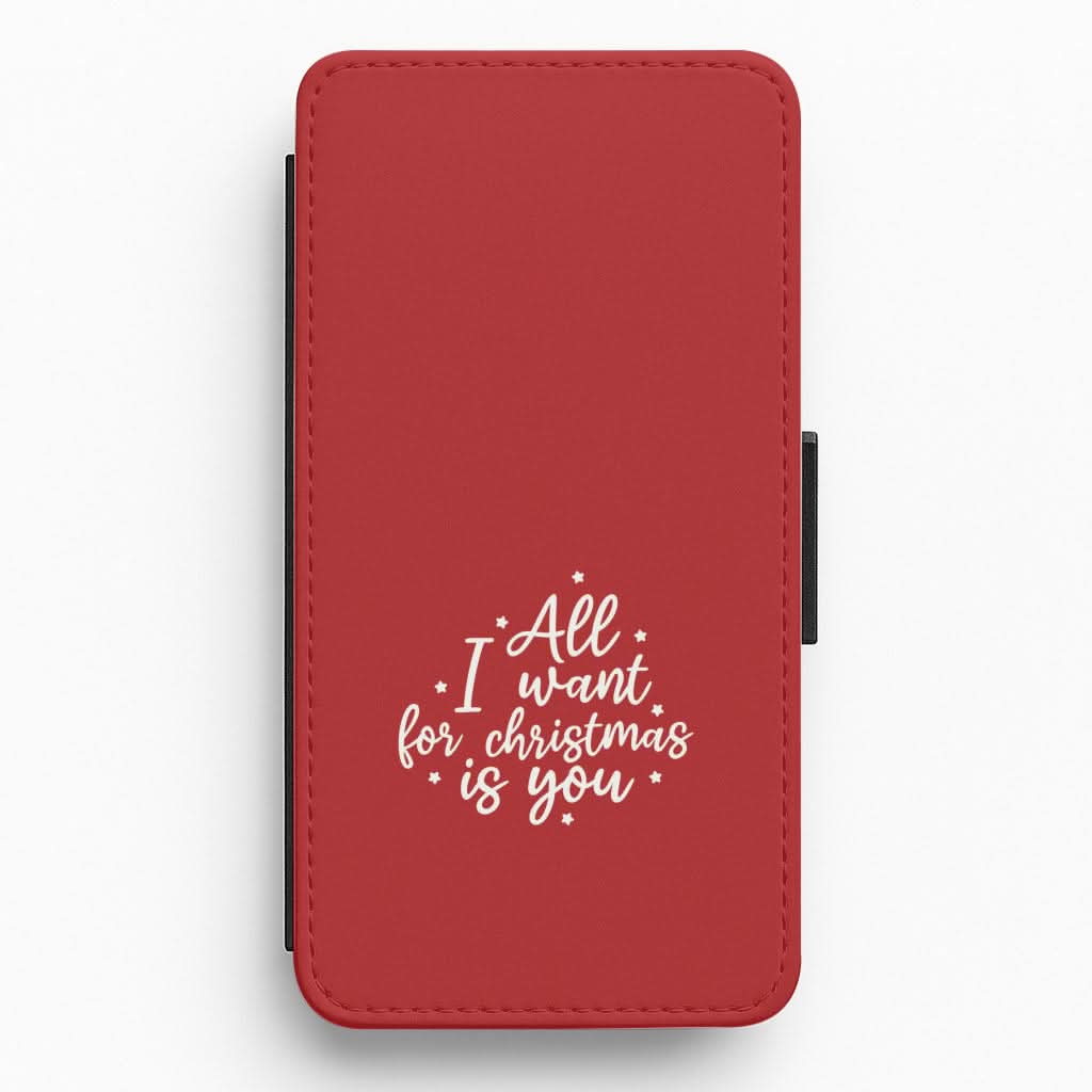 All I Want For Christmas Is You Stars Flip / Wallet Phone Case