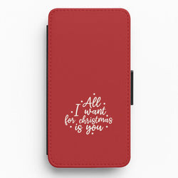 All I Want For Christmas Is You Stars Flip / Wallet Phone Case