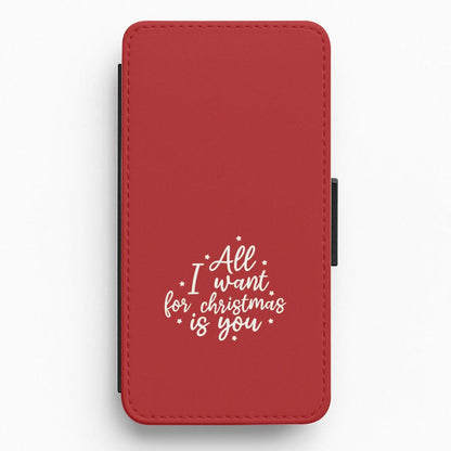 All I Want For Christmas Is You Stars Flip / Wallet Phone Case