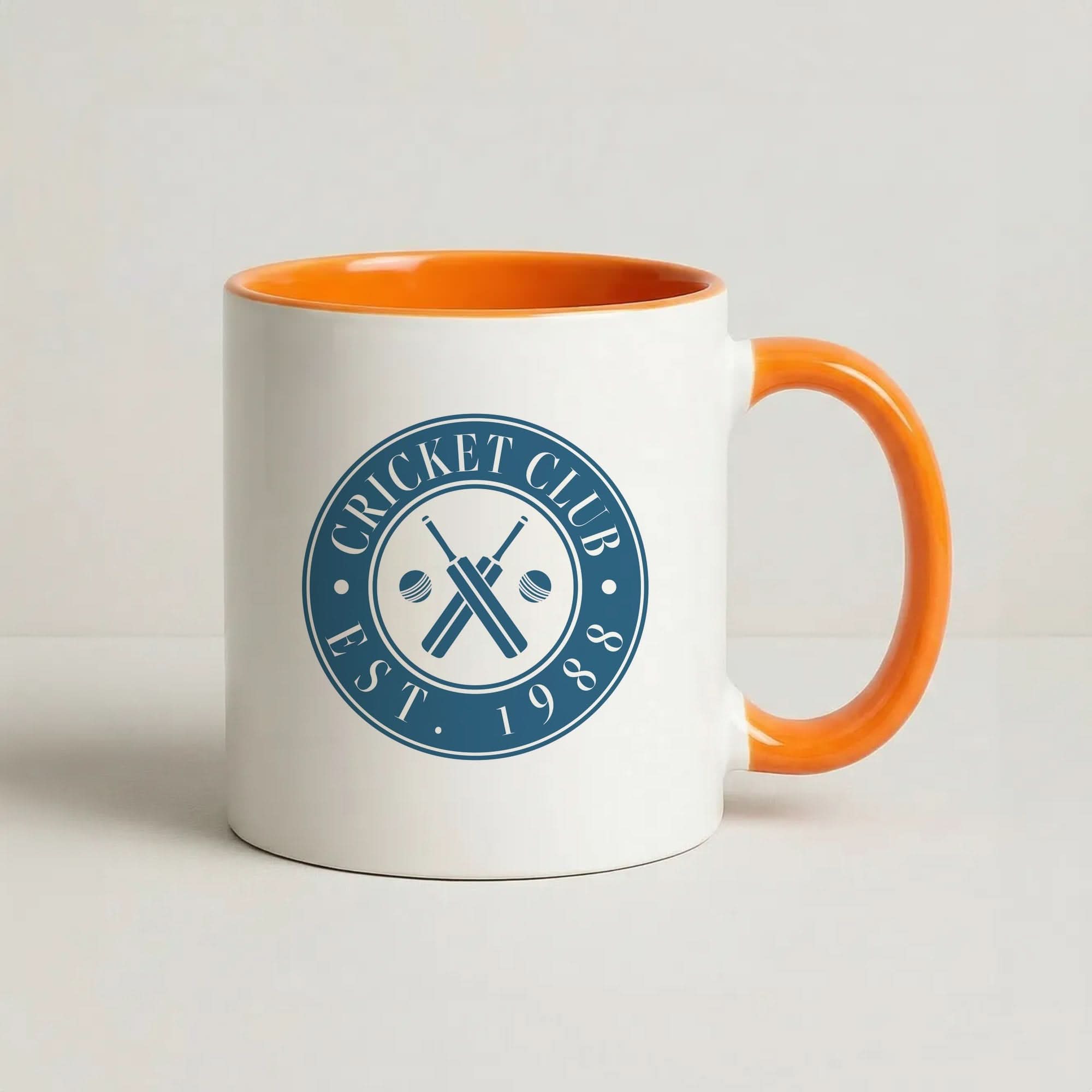 Cricket Badge Orange Mug