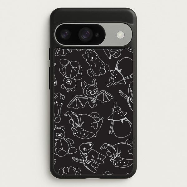 Halloween Plushies Pattern II - Halloween Google Pixel 10 / 10 Pro Case