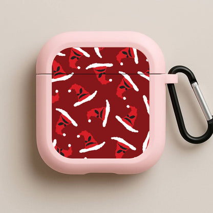 Sorting Christmas Hat Pattern Pink AirPods Case
