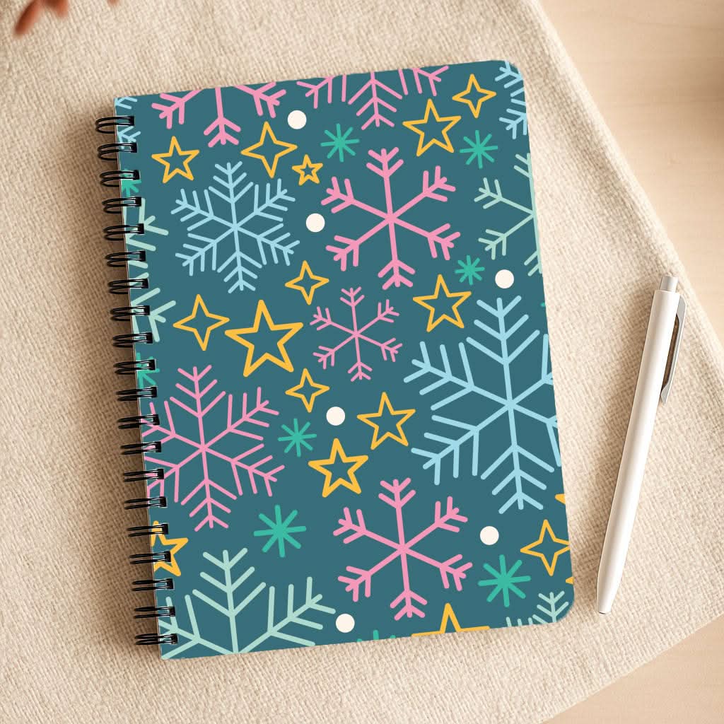 Colourful Christmas Symbols Pattern Notepad