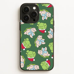 Grumpy Christmas Plushies Pattern iPhone 16 Pro Max Case