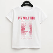 K-Pop Band World Tour List 2026 Kids T-Shirt 1