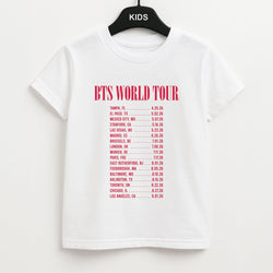 K-Pop Band World Tour List 2026 Kids Unisex T-Shirt