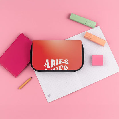 Aries Vibes Gradient Zodiac Pencil Case