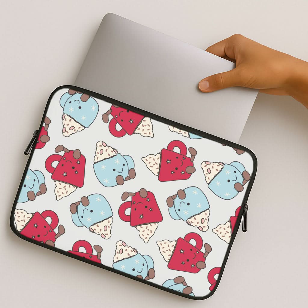 Christmas Drinks Plushies Pattern MacBook Cover