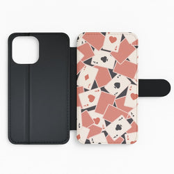 Playing Cards Collage Pattern Flip Phone Case