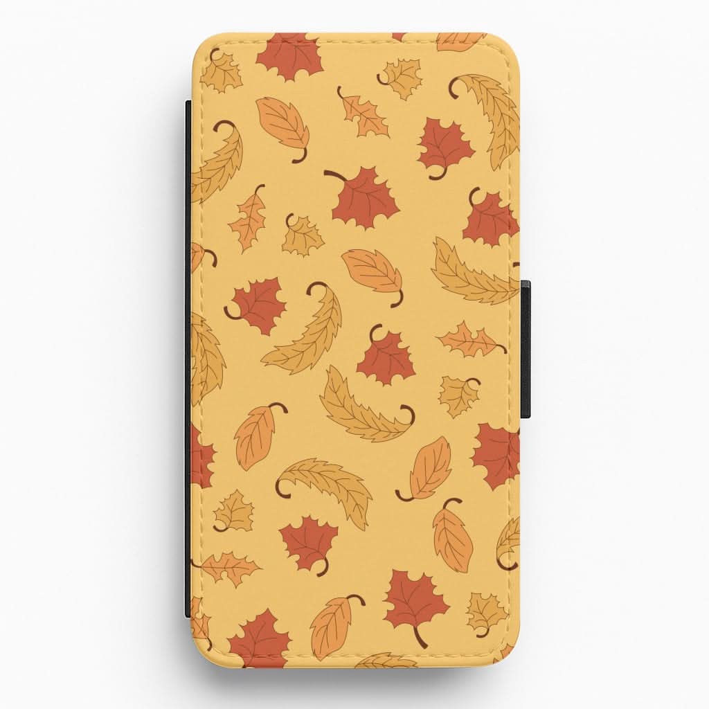 Leaves Assortment Pattern Flip / Wallet Phone Case