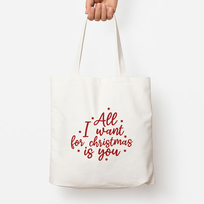 All I Want For Christmas Is You Stars Tote Bag
