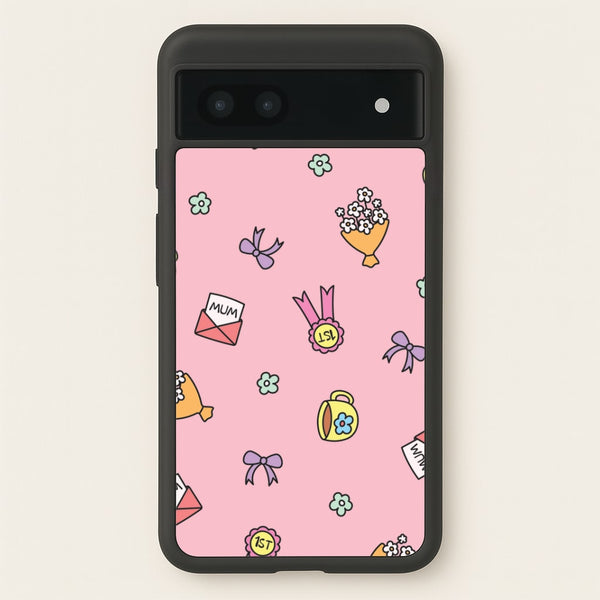 Mum Doodles Pattern Google Pixel 6a Case