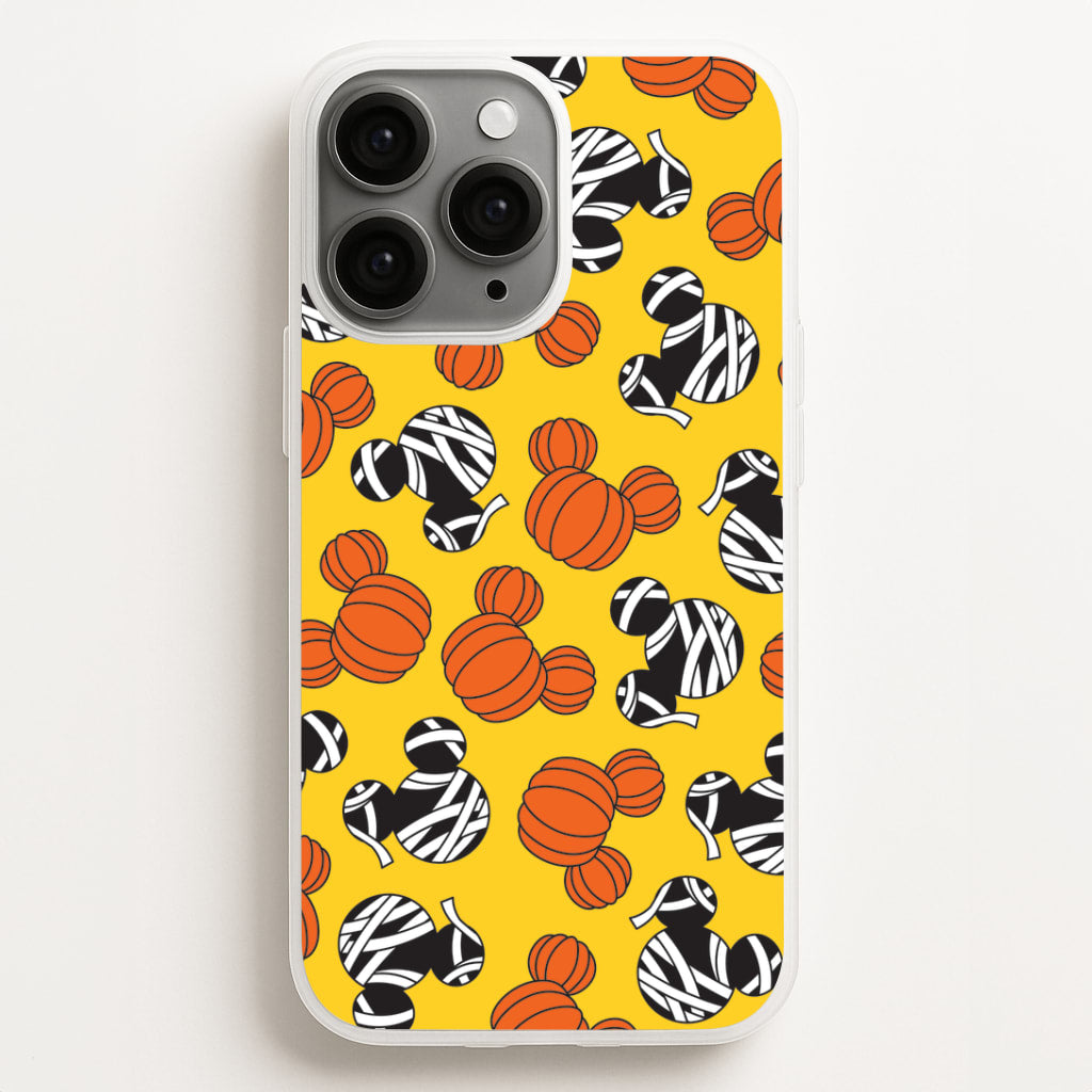 Pumpkin And Mummy Mouse Pattern iPhone 16 Pro Case