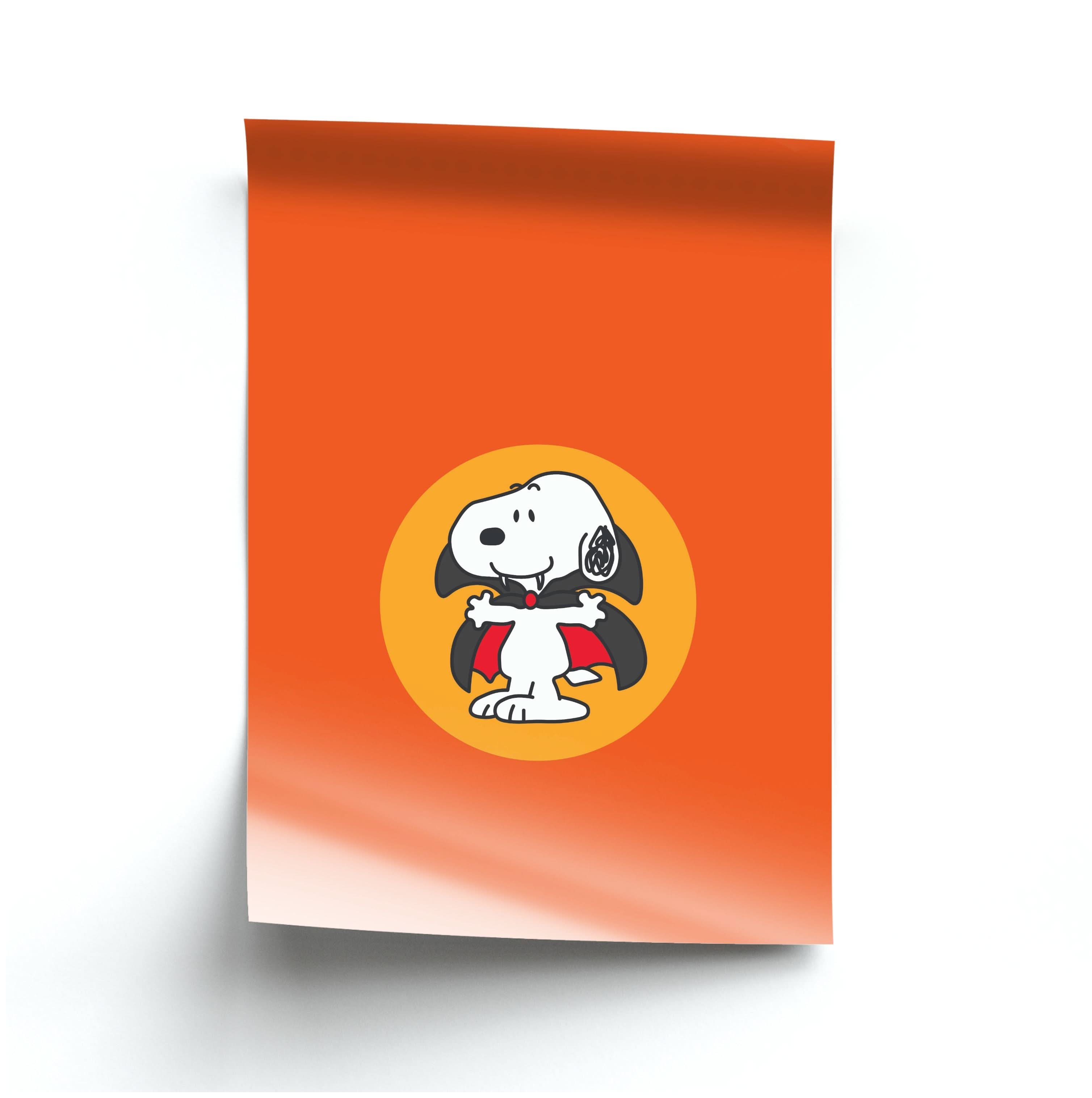 Cartoon Beagle Vampire Poster