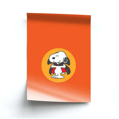 Cartoon Beagle Vampire Poster
