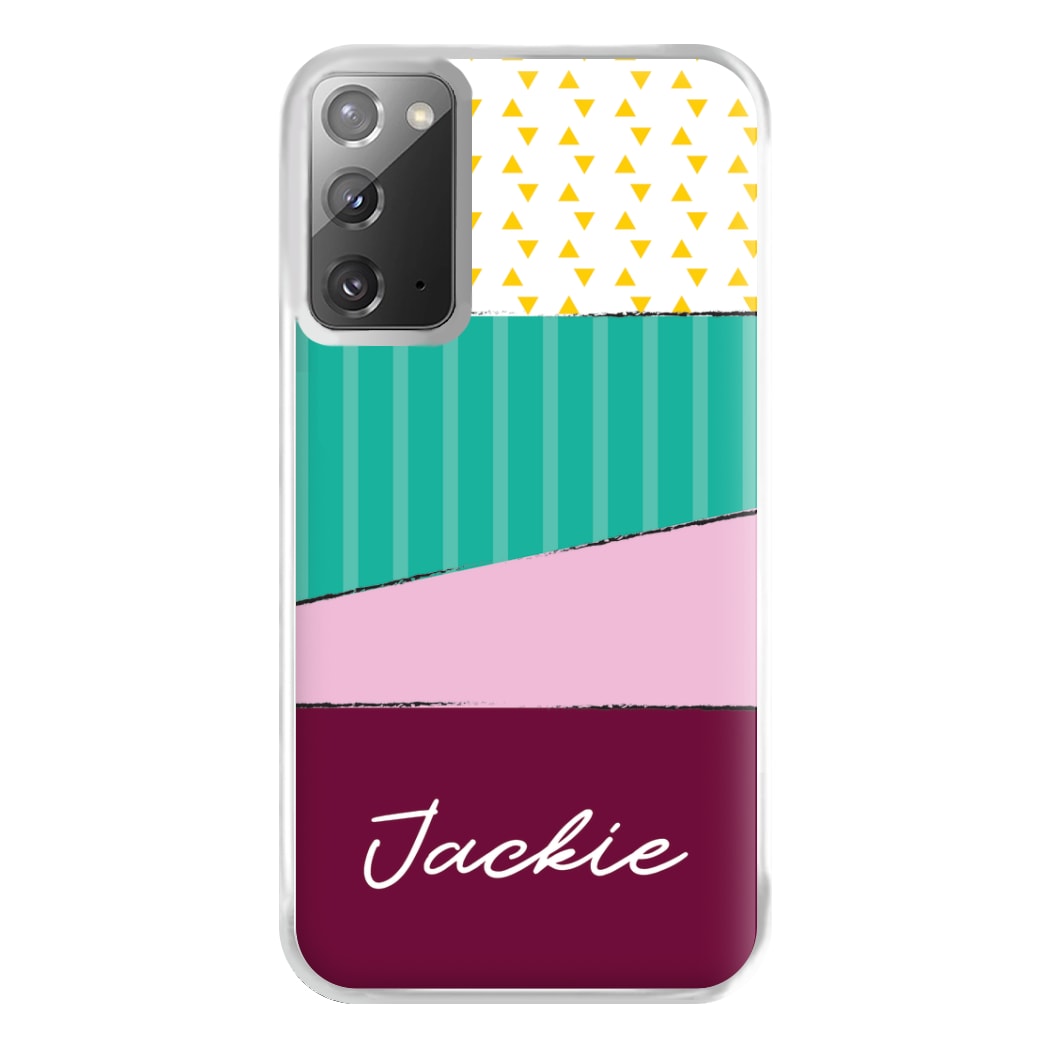 Geometric Patterns Personalised Name Galaxy Note 20 Ultra Case