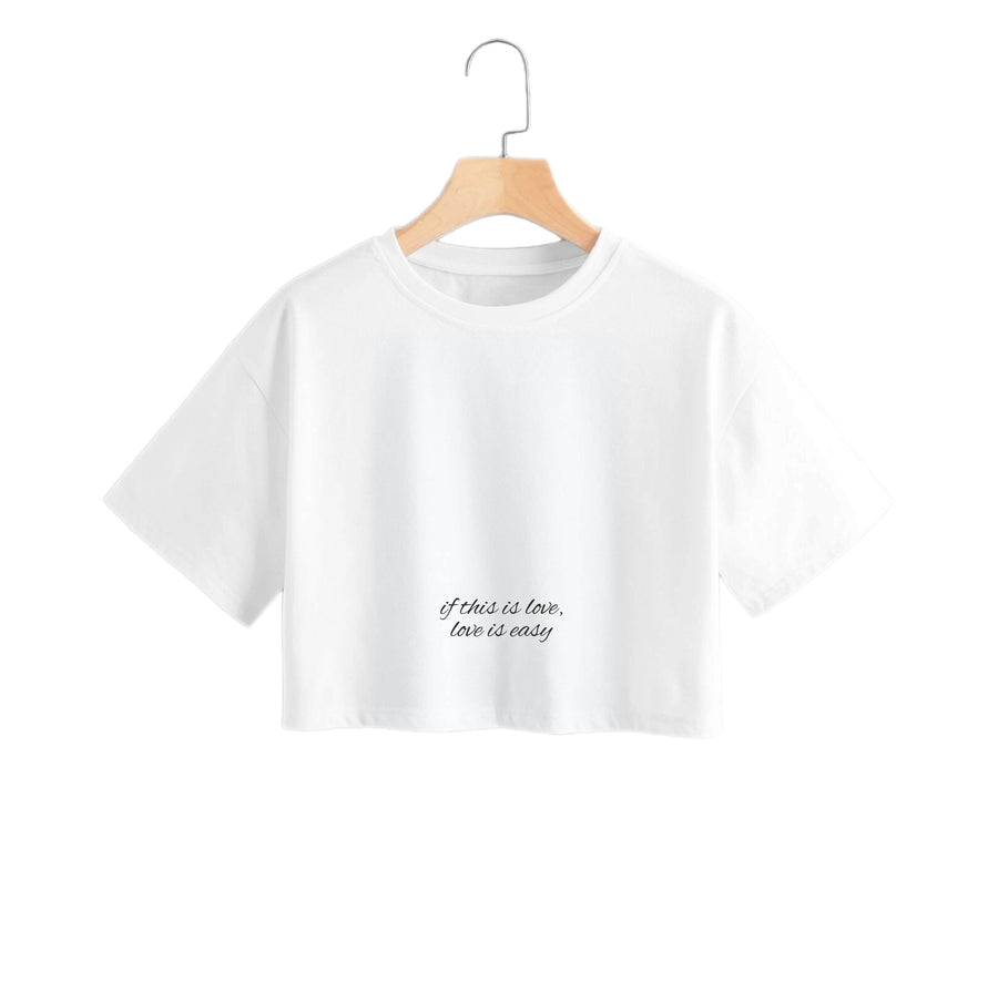 If This Is Love, Love Is Easy - McFly Crop Top