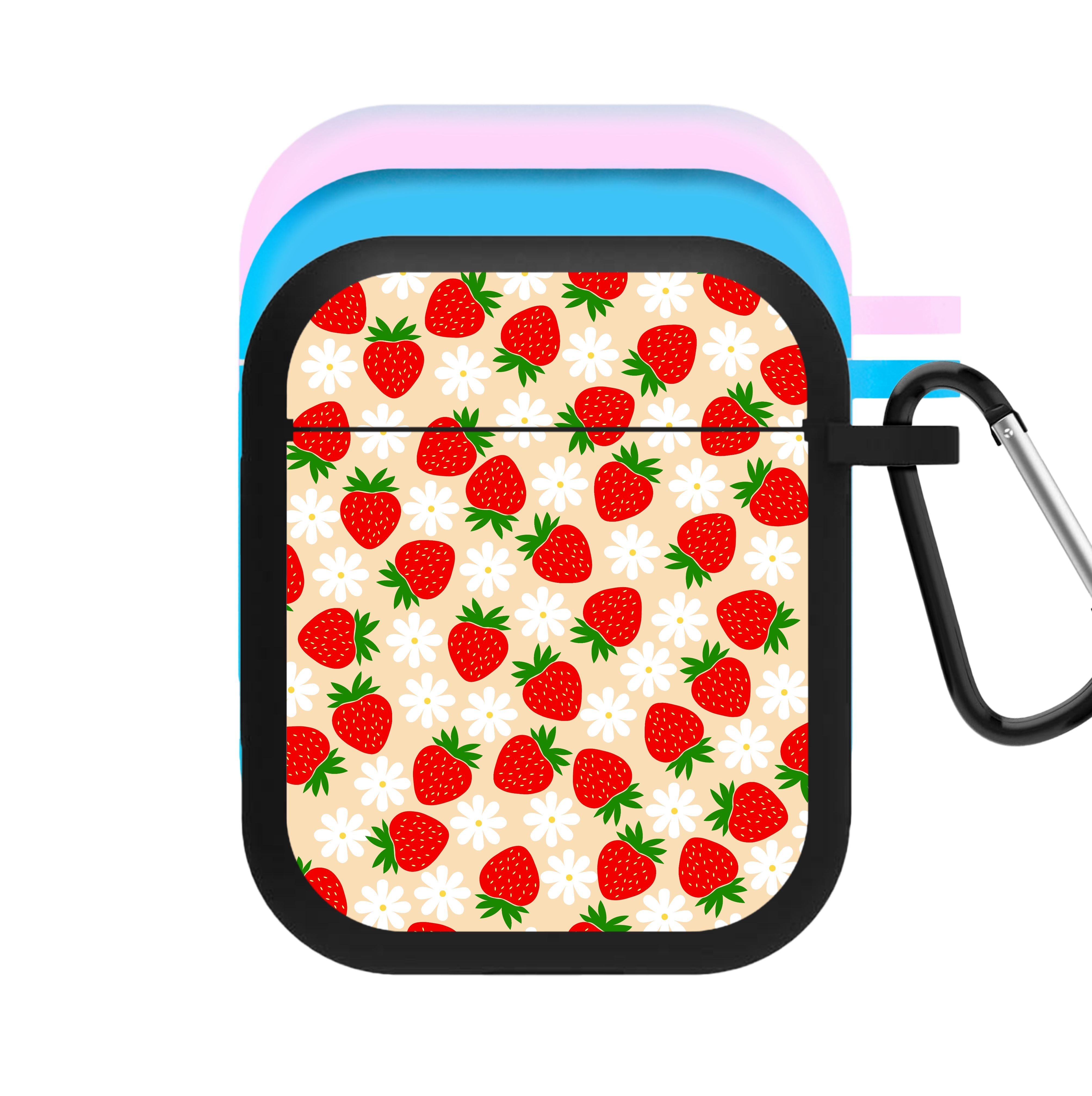 Strawberries and Flowers - Spring Patterns AirPods Case