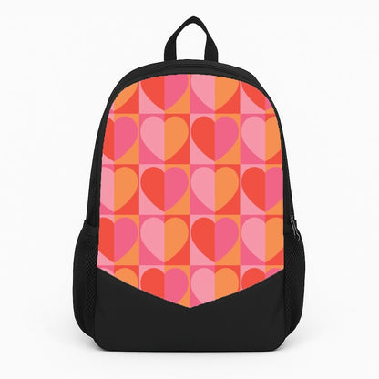 Sunset Hearts Pattern Backpack