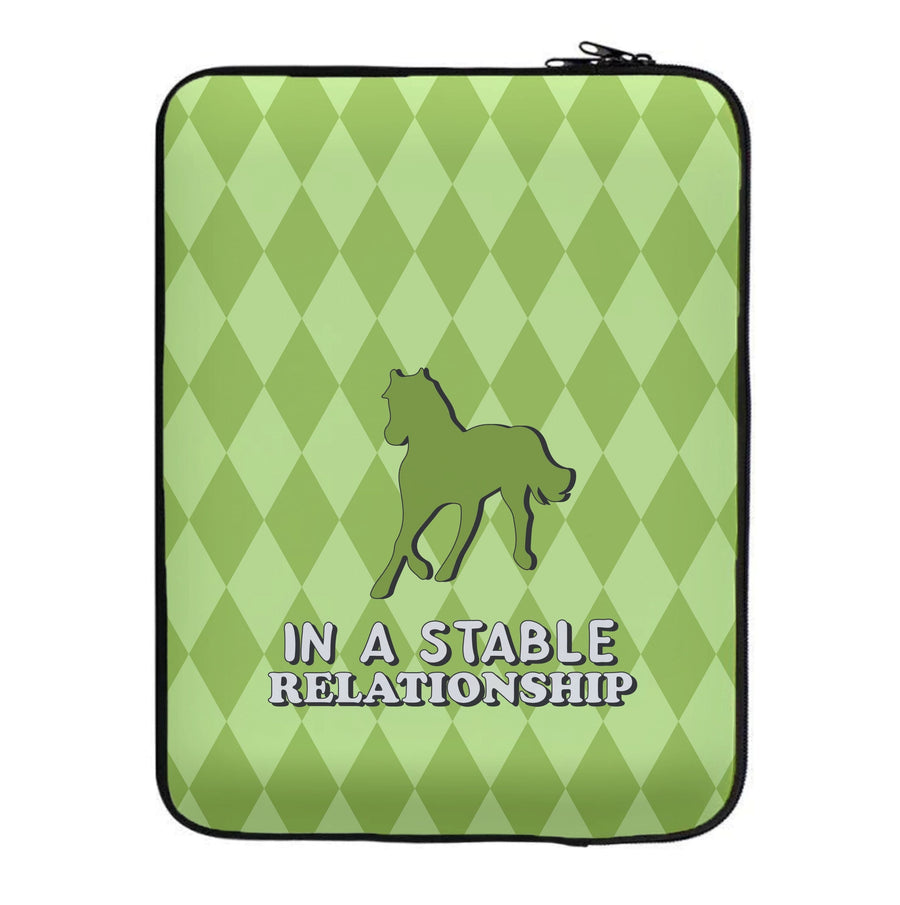 In A Stable Relationship - Horses Laptop Sleeve