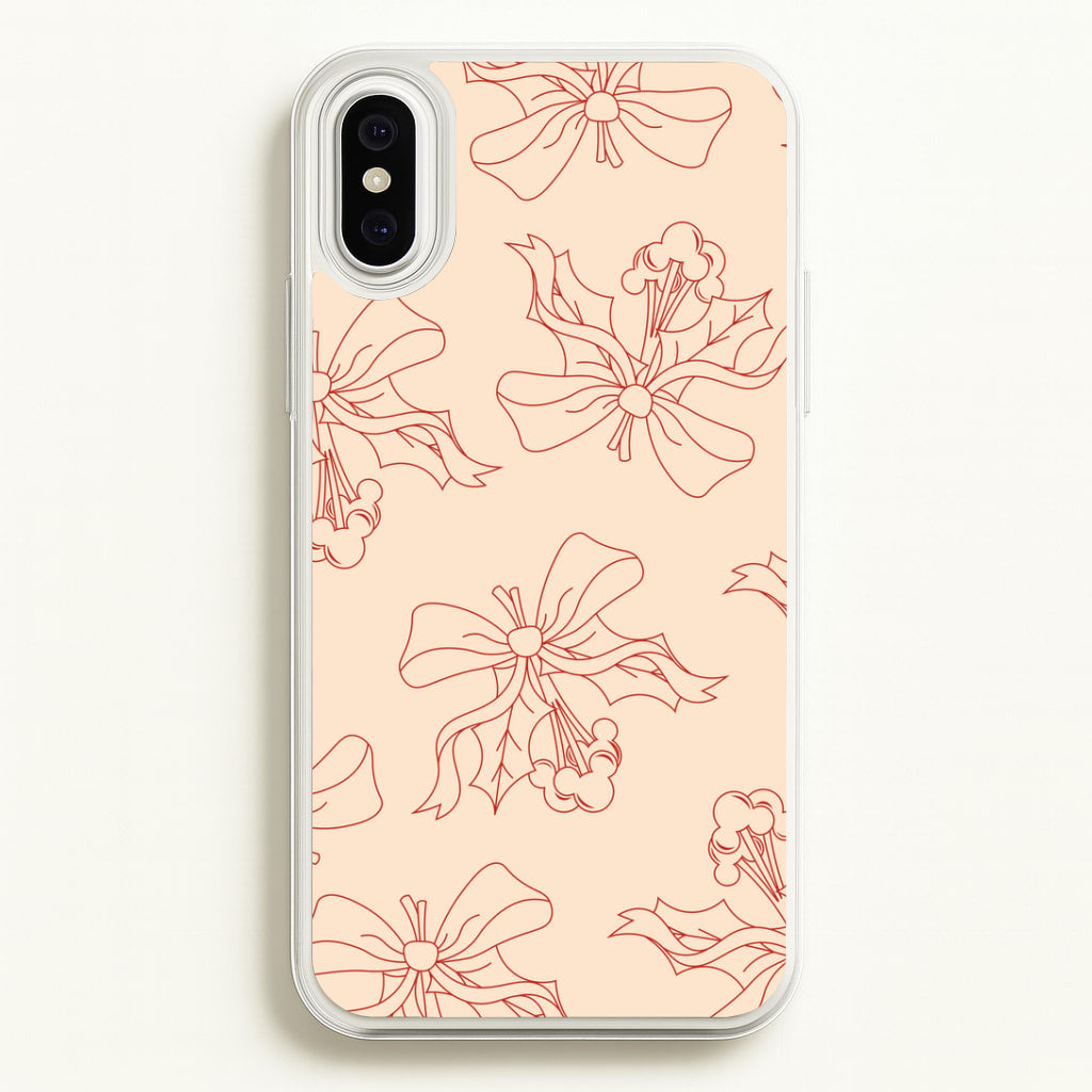 Cartoon Mouse Holly Pattern iPhone XS Max Case