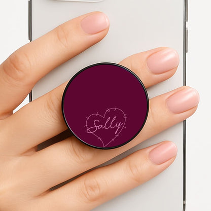 Stitched Heart Sally Phone Grip