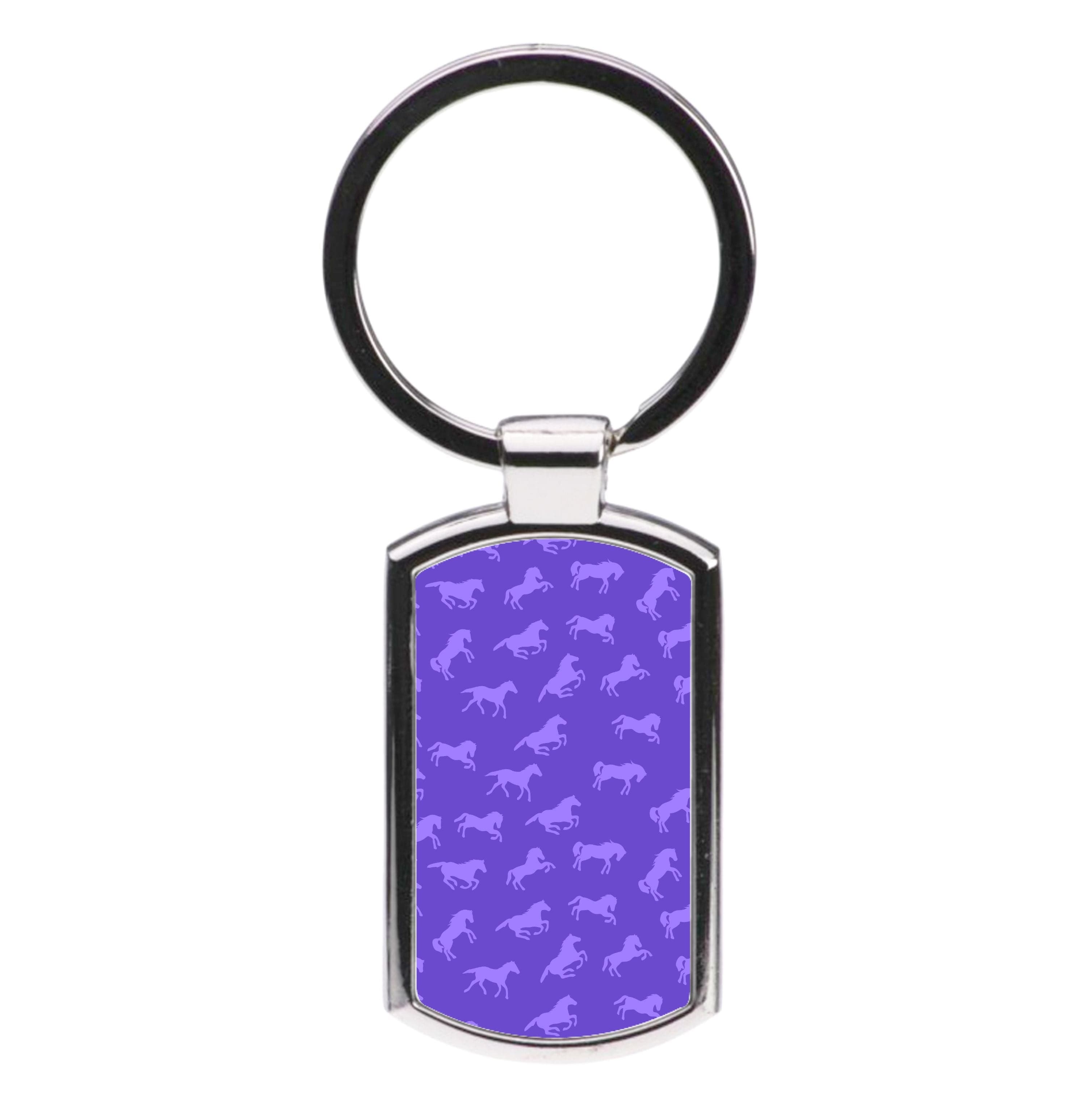 Purple Horse Pattern - Horses Luxury Keyring