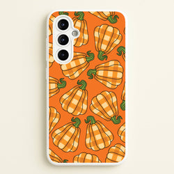 Tartan Pumpkins Pattern Galaxy A54 Case