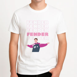 Fender Pink Sports Jersey Mens T-Shirt