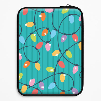 Funky Christmas Lights Pattern Universal Laptop Sleeve