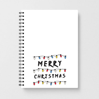 Merry Christmas String Lights Notebook