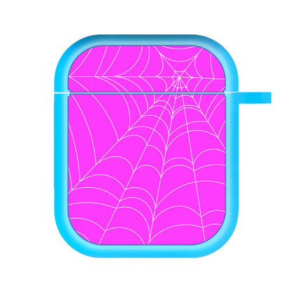 Pink Cobwebs Pattern AirPods Case